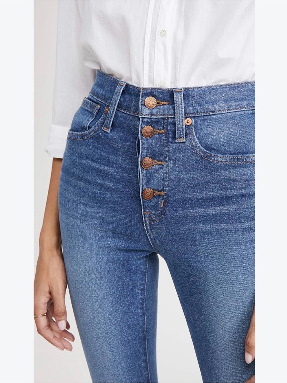 NEW American Eagle Outfitters Women’s Blue High-Rise Button-Fly Jeans